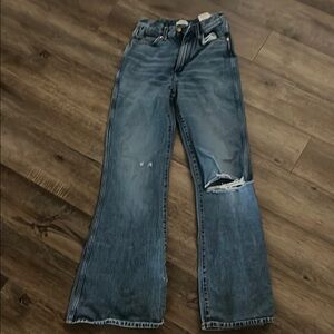 Blue Distressed Women's Jeans